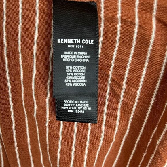 Kenneth Cole Women Long Sleeve Striped Pullover Sweater Hoodie Size L - Picture 4 of 5